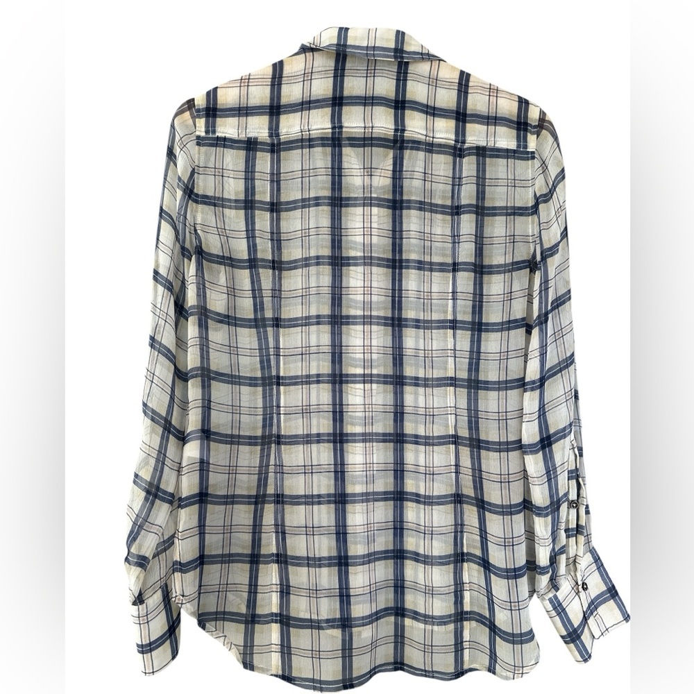 ATM Plaid Silk Button-down Shirt - Picture 5 of 9